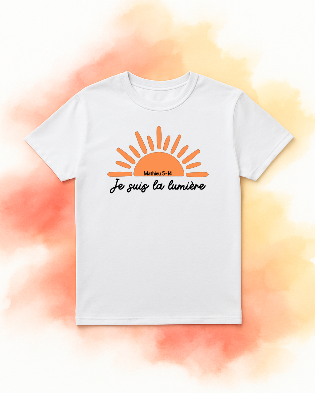 T-shirt enfant – "Je suis la lumière" (Matthieu 5:14)