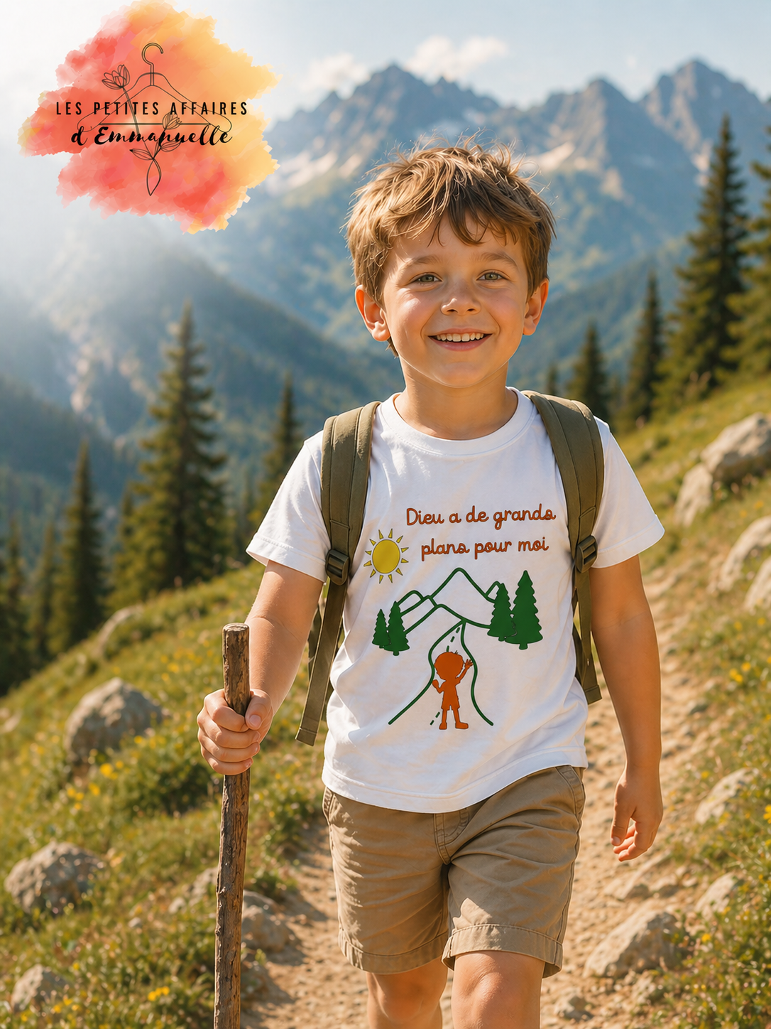 T-shirt enfant – "Dieu a de grands plans pour moi"