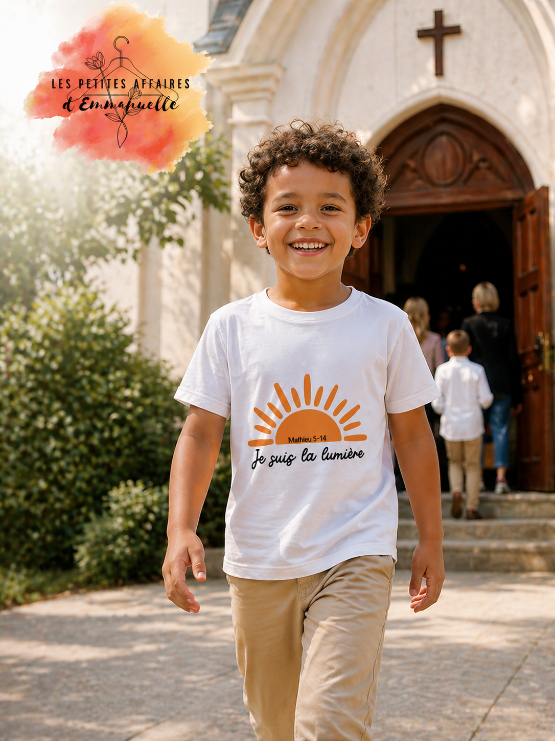 T-shirt enfant – "Je suis la lumière" (Matthieu 5:14)