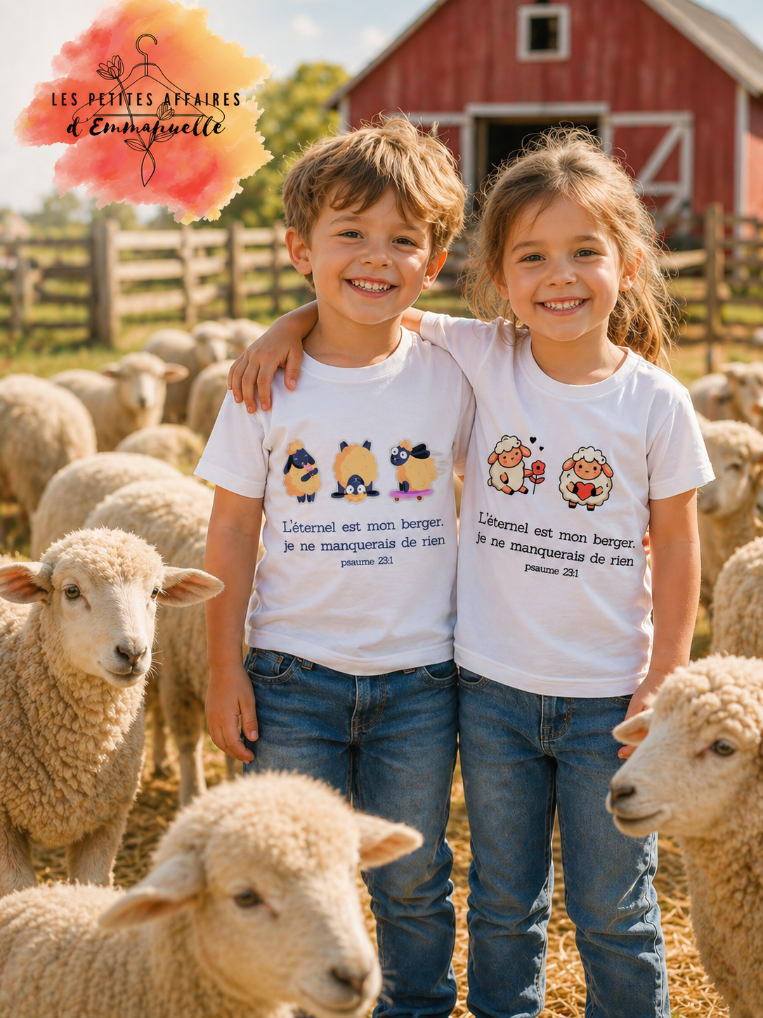 T-shirt enfant – "L'Éternel est mon berger" (Psaume 23:1)
