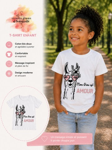 T-shirt enfant – "Mon Dieu est Amour"