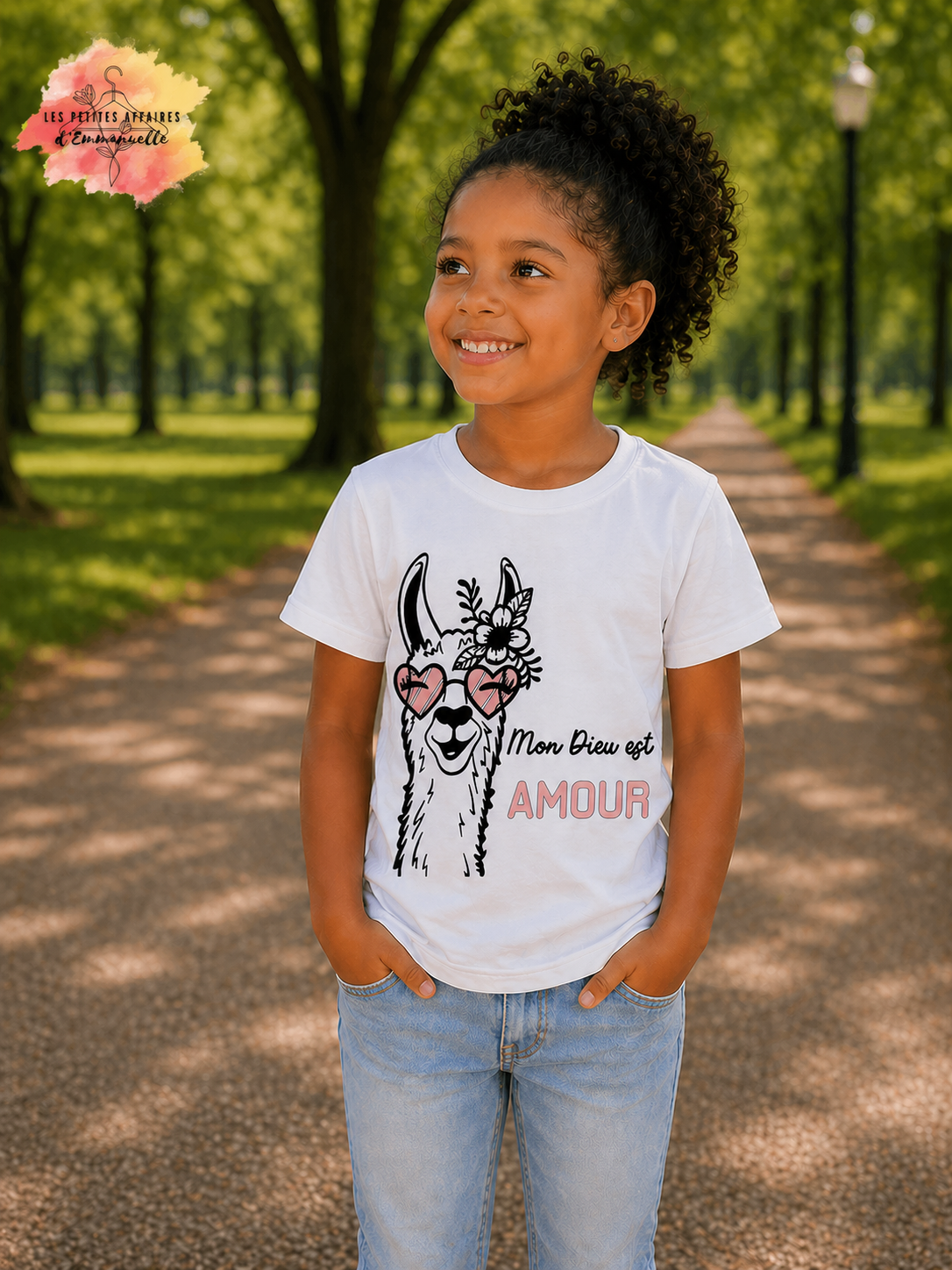 T-shirt enfant – "Mon Dieu est Amour"