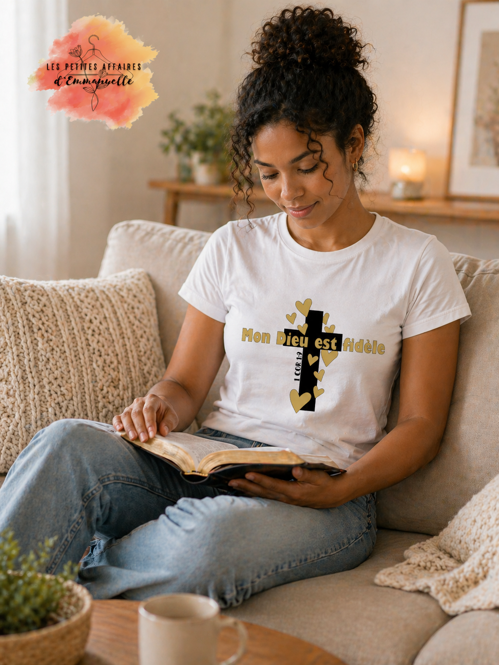T-shirt Femme – Mon Dieu est fidèle (1 Corinthiens 1:9)