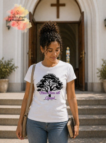 T-shirt Femme – Mon Dieu est Grand (Psaume 95)