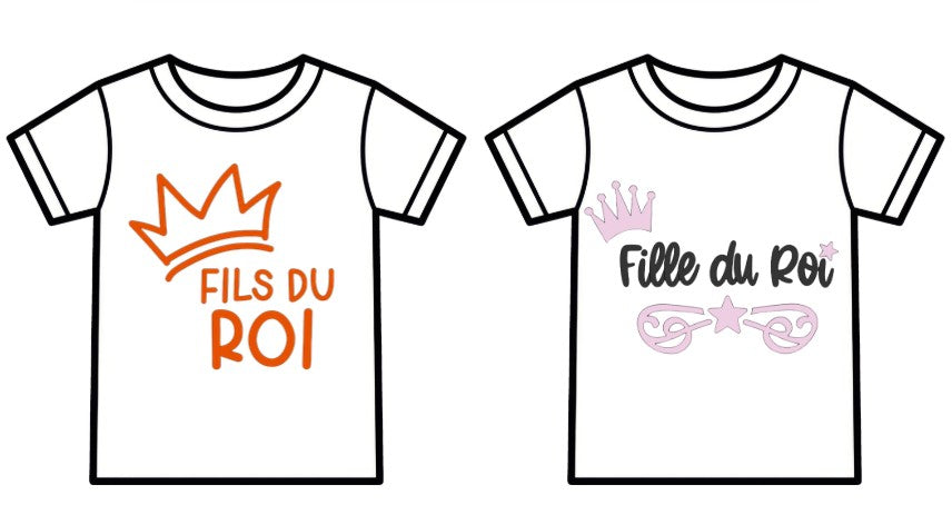 T-shirts enfants – "Fils du Roi" & "Fille du Roi"