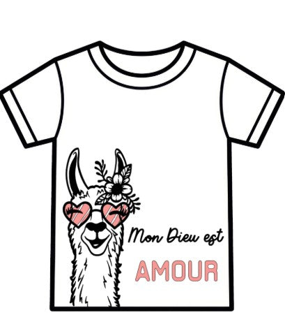 T-shirt enfant – "Mon Dieu est Amour"