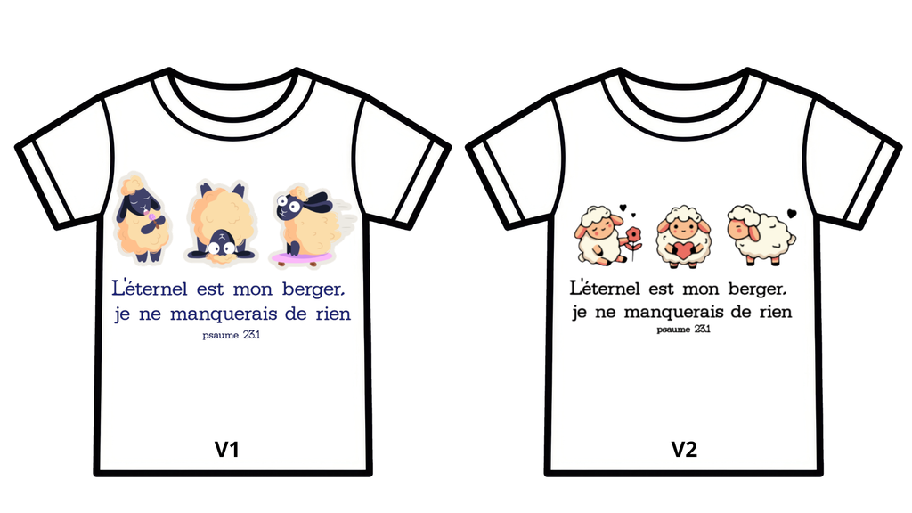 T-shirt enfant – "L'Éternel est mon berger" (Psaume 23:1)