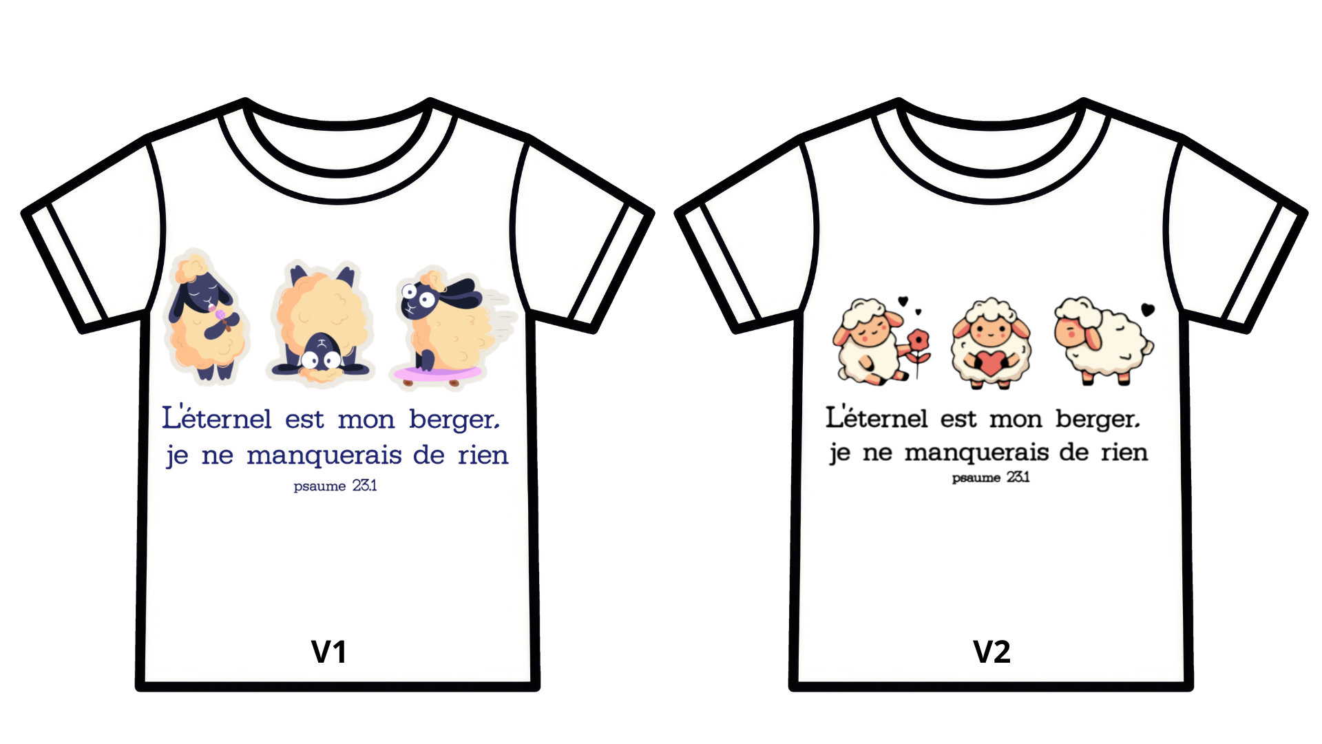 T-shirt enfant – "L'Éternel est mon berger" (Psaume 23:1)