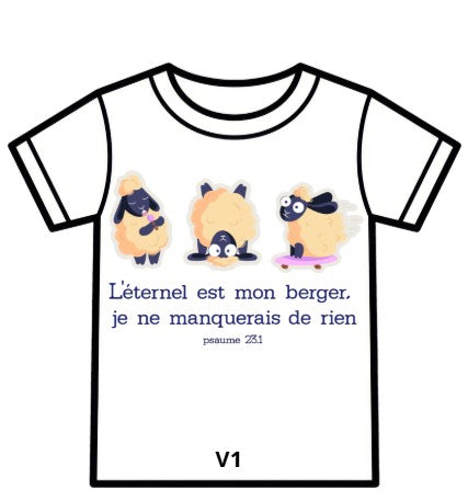T-shirt enfant – "L'Éternel est mon berger" (Psaume 23:1)