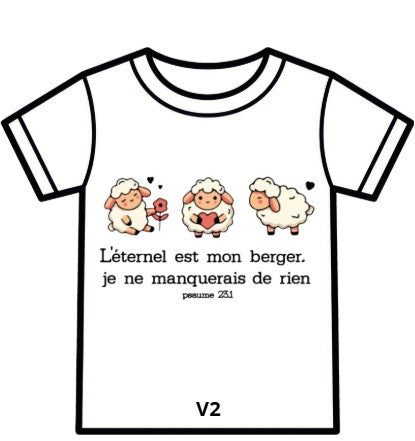 T-shirt enfant – "L'Éternel est mon berger" (Psaume 23:1)