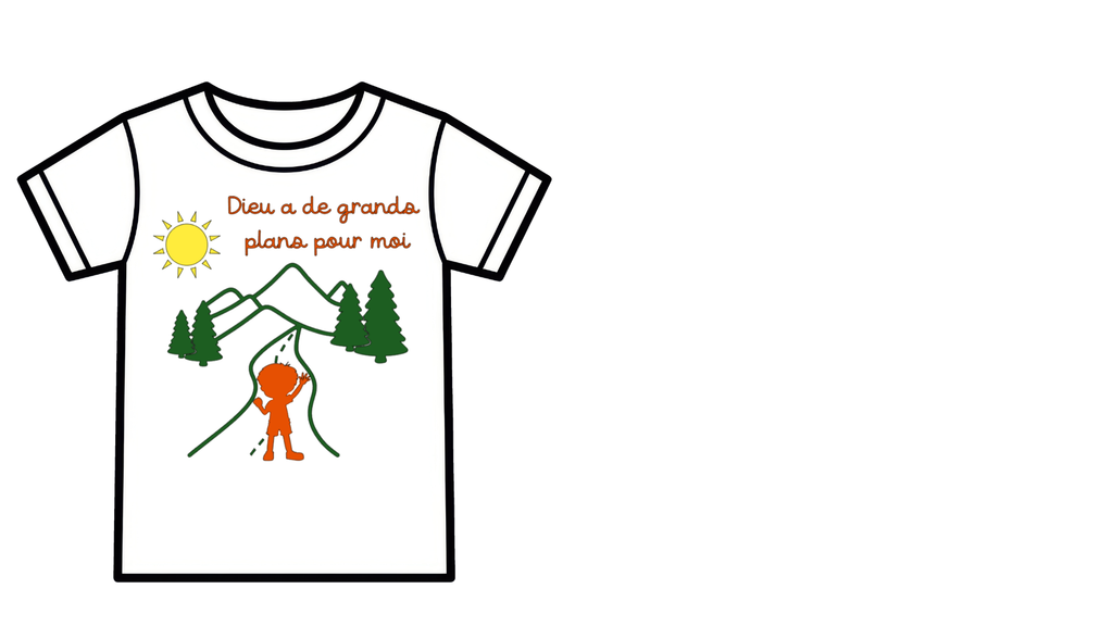 T-shirt enfant – "Dieu a de grands plans pour moi"