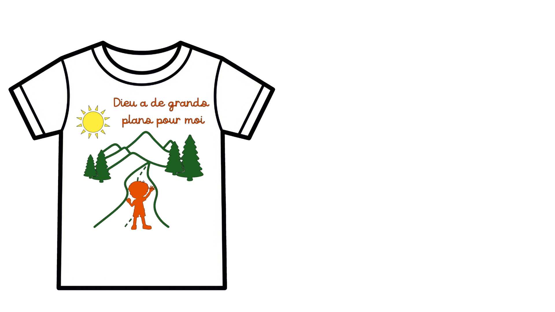 T-shirt enfant – "Dieu a de grands plans pour moi"
