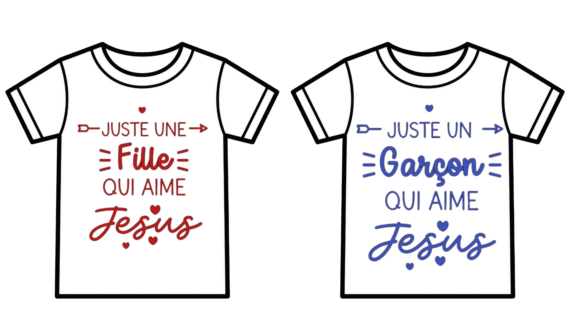 Tee-shirt enfant – “Juste une fille / un garçon qui aime Jésus”