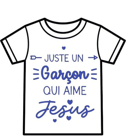 Tee-shirt enfant – “Juste une fille / un garçon qui aime Jésus”