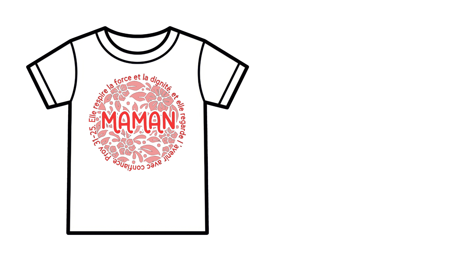T-shirt "MAMAN" – Édition Fête des Mères